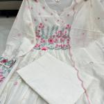 Pure Mul Mul Cotton Suit Set with Embroidered Dupatta & Gift Bracelet