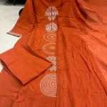 Festive Elegance Pure Mul Cotton 3-Piece Kurti Pant Dupatta Set with Moti Mala –