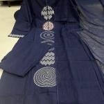 Festive Elegance Pure Mul Cotton 3-Piece Kurti Pant Dupatta Set with Moti Mala –