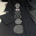 Festive Elegance Pure Mul Cotton 3-Piece Kurti Pant Dupatta Set with Moti Mala –