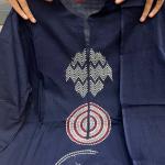 Festive Elegance Pure Mul Cotton 3-Piece Kurti Pant Dupatta Set with Moti Mala –