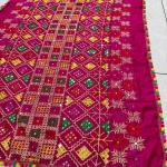 Phulkari Dupatta – Pure Viscose Cotton with Mirror & Embroidery Work