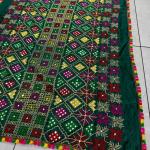 Phulkari Dupatta – Pure Viscose Cotton with Mirror & Embroidery Work