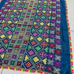 Phulkari Dupatta – Pure Viscose Cotton with Mirror & Embroidery Work