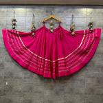 Roman Cotton Silk Chaniya Choli – 9.5 Meter Flare with Heavy Toi Lace