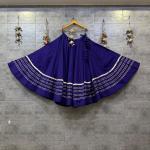 Roman Cotton Silk Chaniya Choli – 9.5 Meter Flare with Heavy Toi Lace