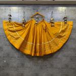 Roman Cotton Silk Chaniya Choli – 9.5 Meter Flare with Heavy Toi Lace