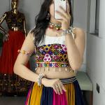 Frill Lehenga Set – Rayon Cotton with Gamthi Kutchi Work | Navratri 2025 Collection