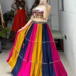 Frill Lehenga Set – Rayon Cotton with Gamthi Kutchi Work | Navratri 2025 Collection