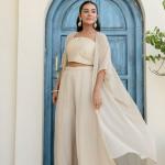 Glow Georgette Gotta Patti 3-Piece Ready-to-Wear Set