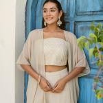 Glow Georgette Gotta Patti 3-Piece Ready-to-Wear Set