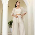 Glow Georgette Gotta Patti 3-Piece Ready-to-Wear Set