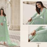 Premium Pink Butterfly Net Ready-Made Suit