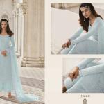 Premium Pink Butterfly Net Ready-Made Suit