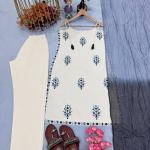 Designer Pure Cotton Spaghetti Top & Pant Set with Kota Doria Dupatta