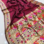 Paithani – Pure Soft Silk Plain Body Paithani Saree with Gold Zari