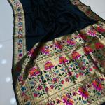 Paithani – Pure Soft Silk Plain Body Paithani Saree with Gold Zari