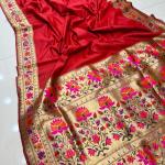 Paithani – Pure Soft Silk Plain Body Paithani Saree with Gold Zari