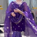 Velvet Opulence Designer Party Wear Set