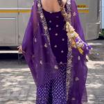 Velvet Opulence Designer Party Wear Set