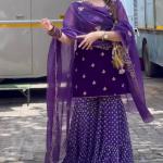 Velvet Opulence Designer Party Wear Set