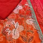 “Eleganz Pure Softy Chinon Silk Kurti Set with Aari & Hand Work – 3-Piece Premium Festive Collection”