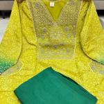 Pure Russian Silk Suit Set with Premium Zari Embroidery – 3 Piece Festive Wear Kurti Pant Dupatta