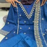 Chanderi Silk Sharara Suit Set with Embroidered Kurti & Organza Dupatta – Festive Wear