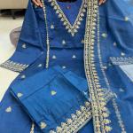 Chanderi Silk Sharara Suit Set with Embroidered Kurti & Organza Dupatta – Festive Wear