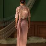 Crepe Silk Ready-to-Wear Saree with Embroidered Koti