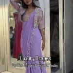 Crepe Silk Ready-to-Wear Saree with Embroidered Koti