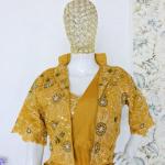 Crepe Silk Ready-to-Wear Saree with Embroidered Koti