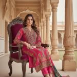 Premium Russian Silk Kurti Set with Aari & Hand Work – 3 Piece Festive & Wedding Wear Suit