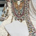 Premium Russian Silk Kurti Set with Aari & Hand Work – 3 Piece Festive & Wedding Wear Suit