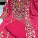 Premium Russian Silk Kurti Set with Aari & Hand Work – 3 Piece Festive & Wedding Wear Suit