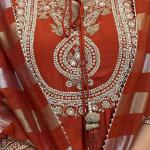 Designer Vichitra Silk Embroidered Top Bottom Set with Jacquard Dupatta