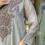 Premium Muslin Cotton 3-Piece Vani Embroidered Kurta Pant Dupatta Set