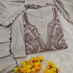 Premium Muslin Cotton 3-Piece Vani Embroidered Kurta Pant Dupatta Set
