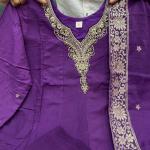 Premium Banarasi Work Anarkali Suit in Chanderi Fabric – Handwork Neck Festive & Wedding Wear Set