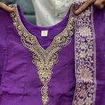 Premium Banarasi Work Anarkali Suit in Chanderi Fabric – Handwork Neck Festive & Wedding Wear Set