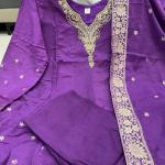 Premium Banarasi Work Anarkali Suit in Chanderi Fabric – Handwork Neck Festive & Wedding Wear Set