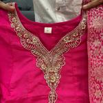 Premium Banarasi Work Anarkali Suit in Chanderi Fabric – Handwork Neck Festive & Wedding Wear Set