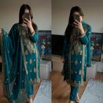 Premium Heavy Chinnon Silk Embroidered Kurta Pant Set with Designer Dupatta