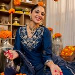 Pure Satori Silk Embroidered Kurta Set with Banarasi Zari Dupatta – Festive 3 Piece Suit for Women