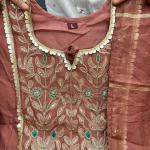 Wedding Special Premium Mul Chanderi Anarkali Kurti Pant Set with Banarasi Dupatta