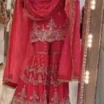 Designer Party Wear Fox Georgette Top Sharara Palazzo Set with Embroidered Dupatta