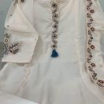 Premium Muslin Cotton Long Kurti Pant Set with Embroidered Dupatta