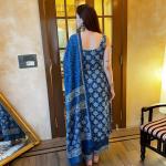 Branded Rayon Slub Printed Kurti Plazzo Set with Chanderi Cotton Dupatta