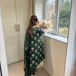 Aarzoo Designer Chinon Long Kurti Set Embroidered Long Top, Pant & Dupatta