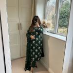 Aarzoo Designer Chinon Long Kurti Set Embroidered Long Top, Pant & Dupatta